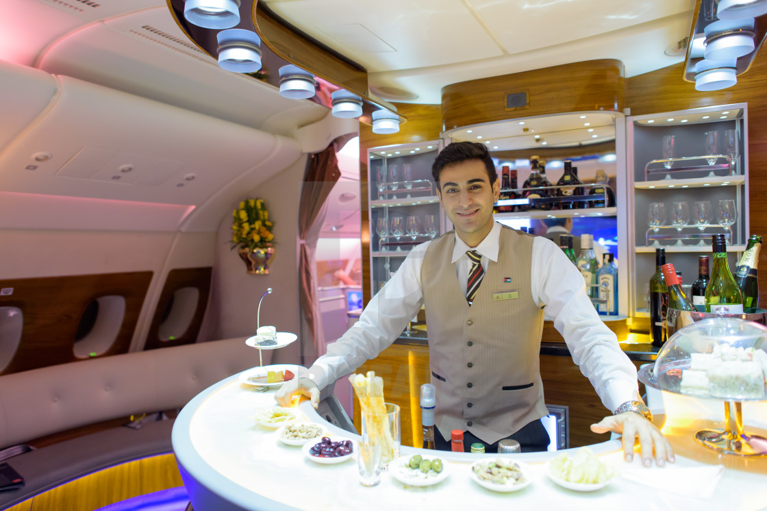 Emirates Airbus A380 Business Class Interior License