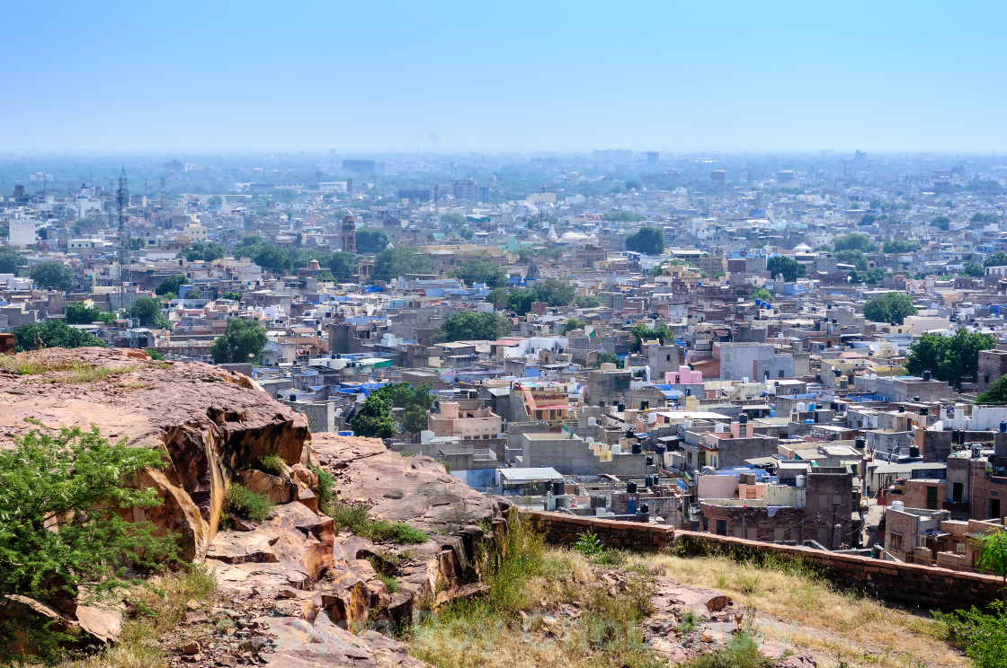 Jodhpur The Blue City As Seen From Jaswant Thada License