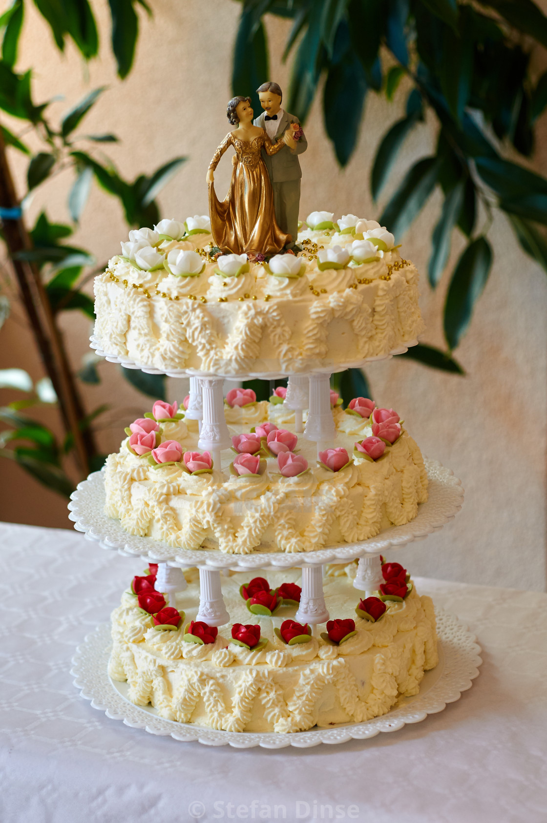 traditional wedding cake dessert for anniversary - License ...