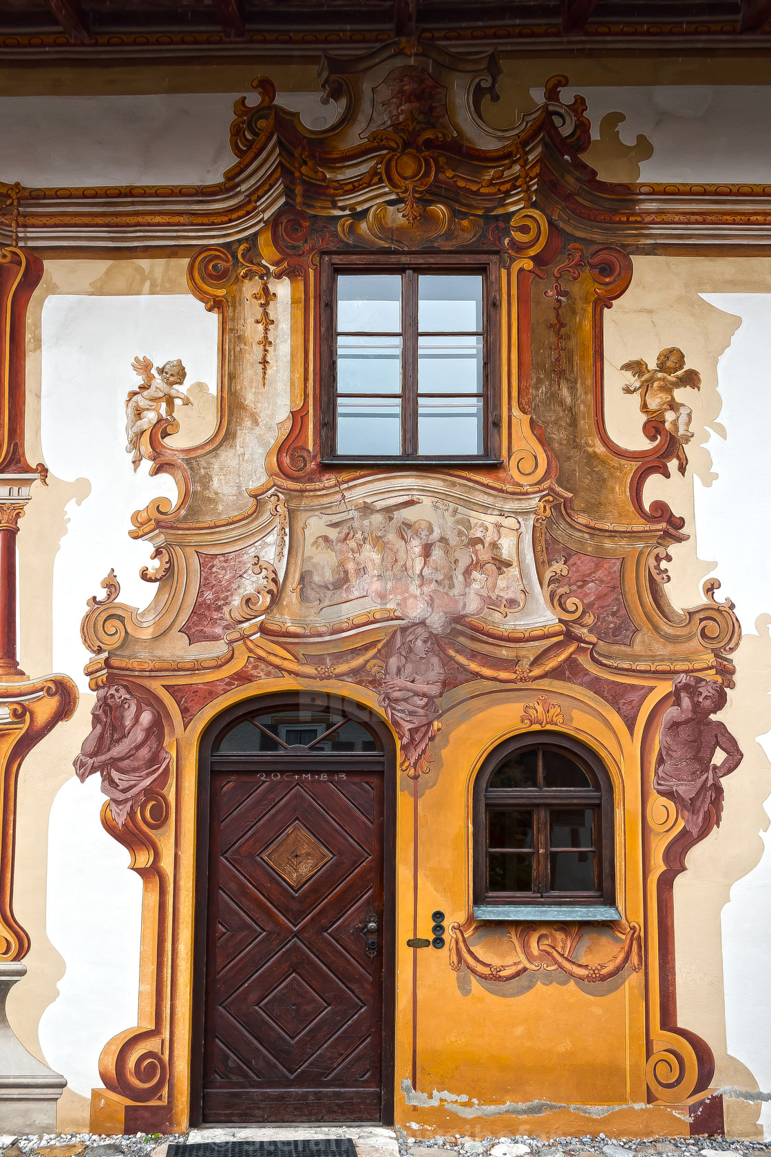 "Facade painting in Oberammergau" by Stefan Schweihofer - £10.00 "Facade painting in Oberammergau" stock image