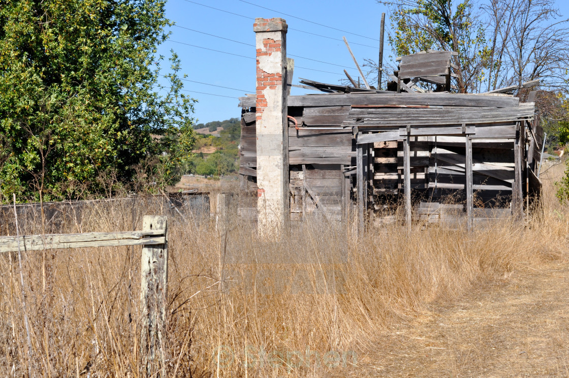 An Abandoned Building In Tall Grass License Download Or