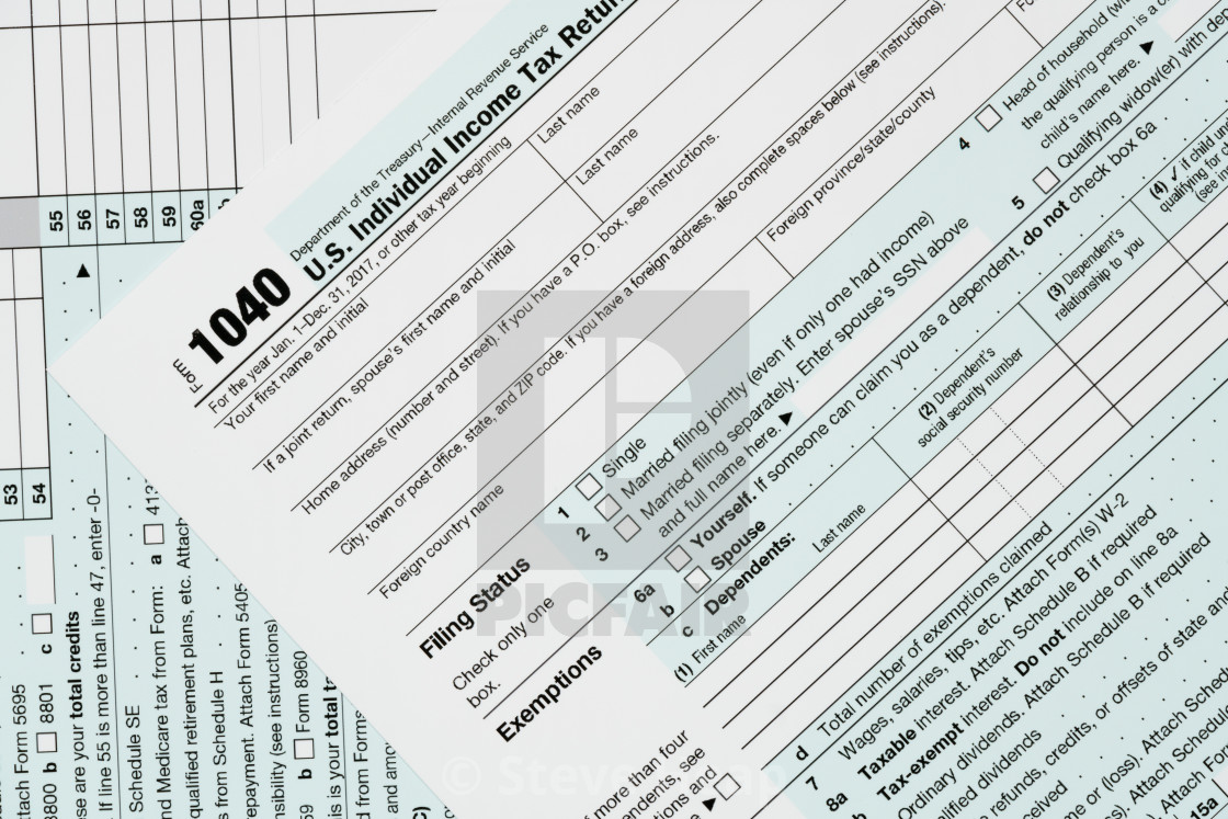 Macro Close Up Of 17 Irs Form 1040 License Download Or Print For 6 50 Photos Picfair