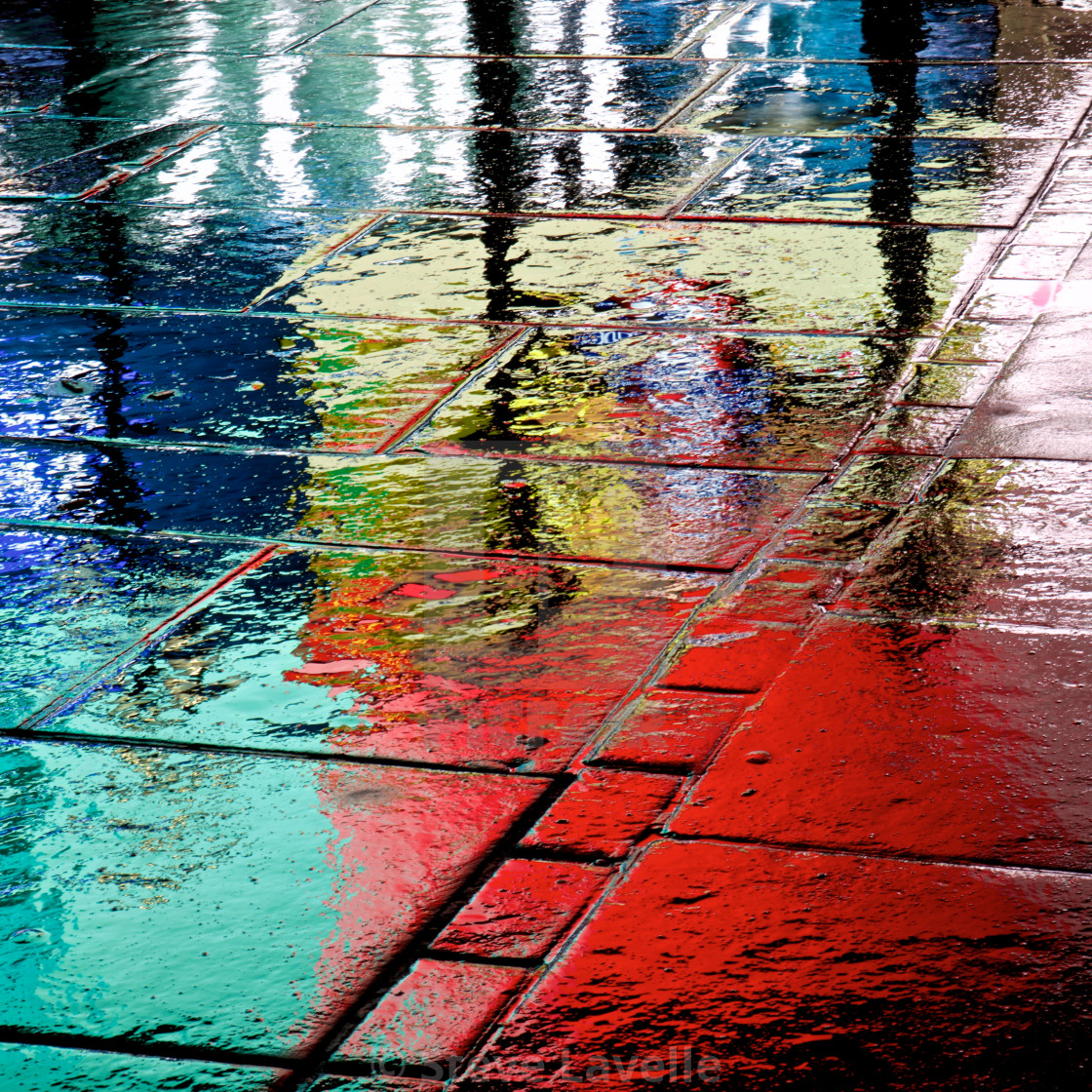 "Rainy pavement by Piccadilly Circus, London" by Steve Lavelle - $15.31 "Rainy pavement by Piccadilly Circus, London" stock image