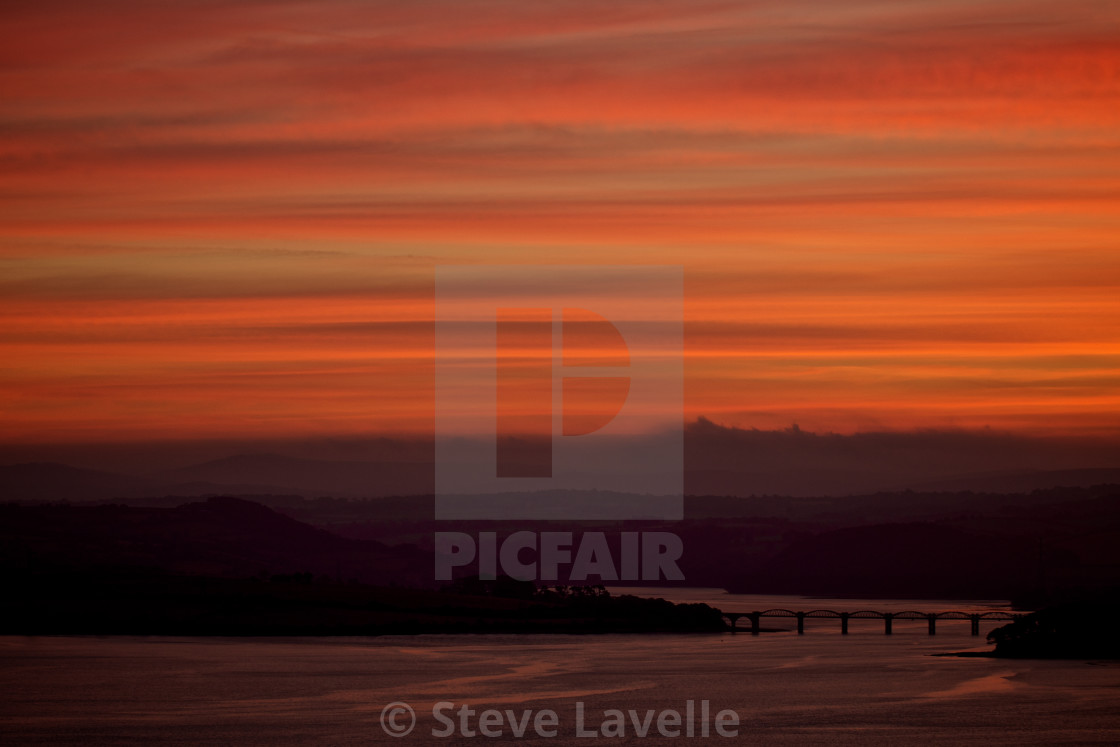 "Railbridge over River Tamar at Sunrise" by Steve Lavelle - $15.31 "Railbridge over River Tamar at Sunrise" stock image
