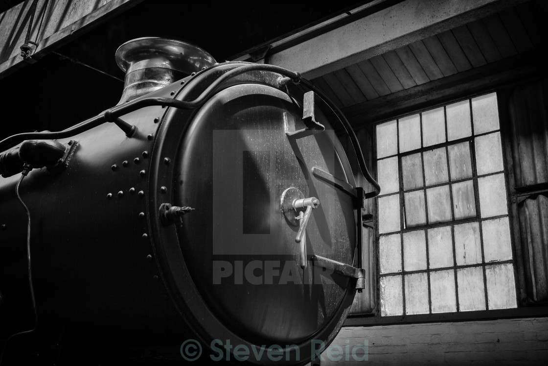 "GWR Engine on shed" stock image