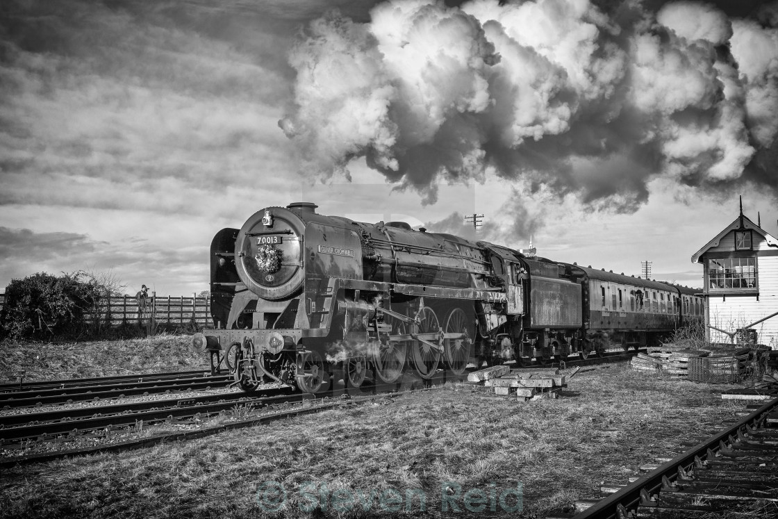 "Britannia Class No.70013 Oliver Cromwell" stock image