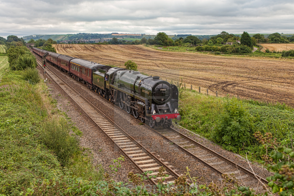 "BR Britannia Class No.70013 Oliver Cromwell" stock image