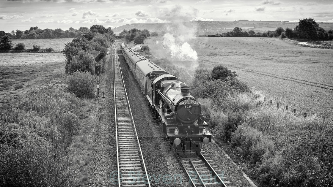 "GWR Castle Class No. 5029 Nunney Castle" stock image