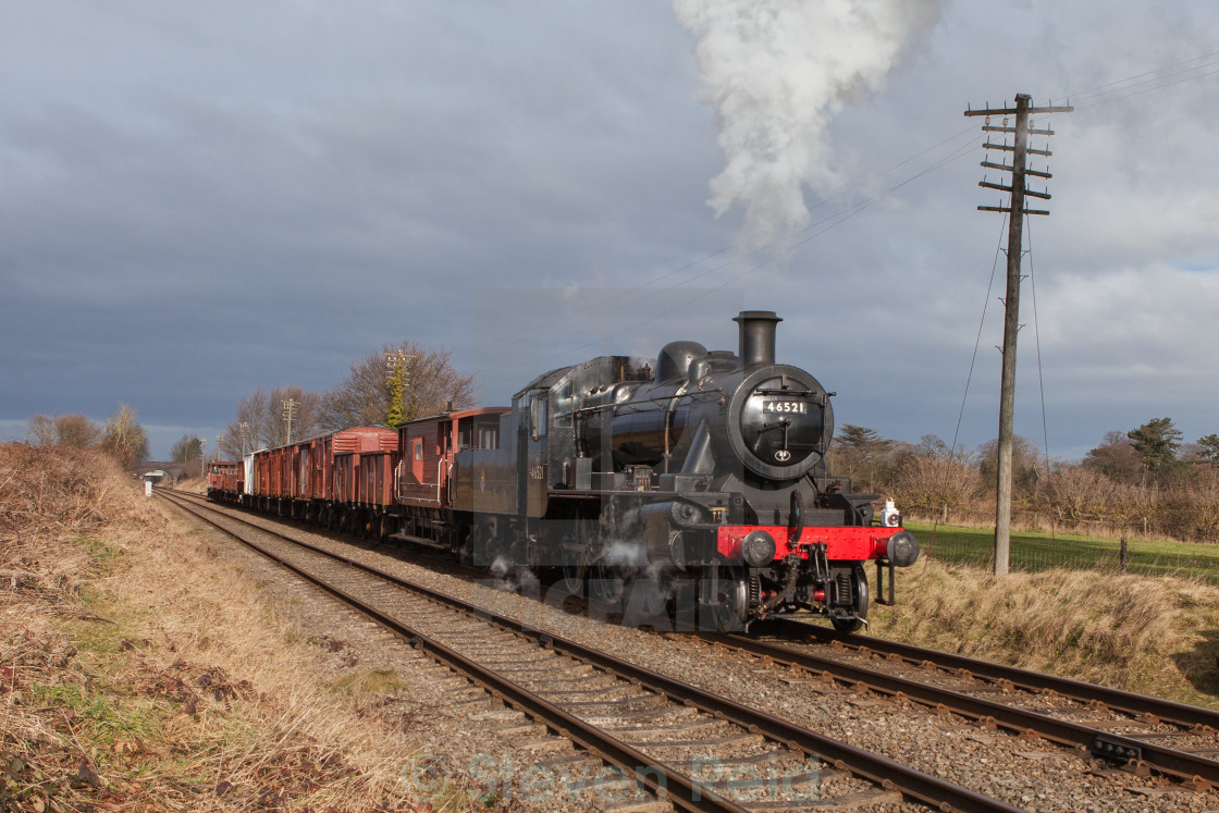 "LMS 2-6-0 No. 46521" stock image