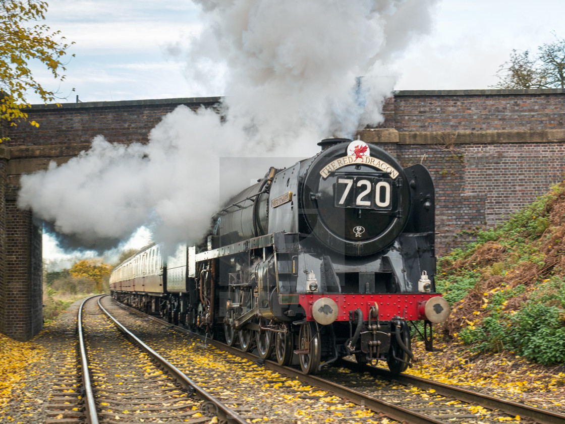 "Oliver Cromwell in steam" stock image