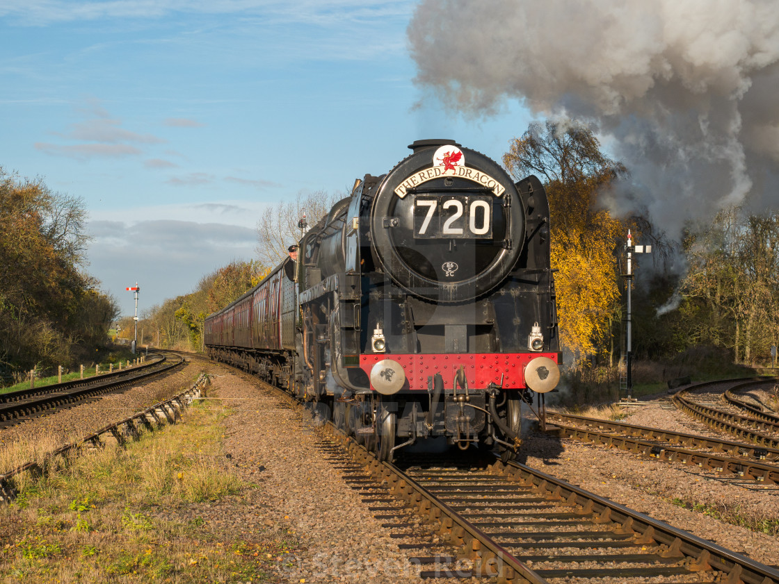 "Oliver Cromwell in steam" stock image