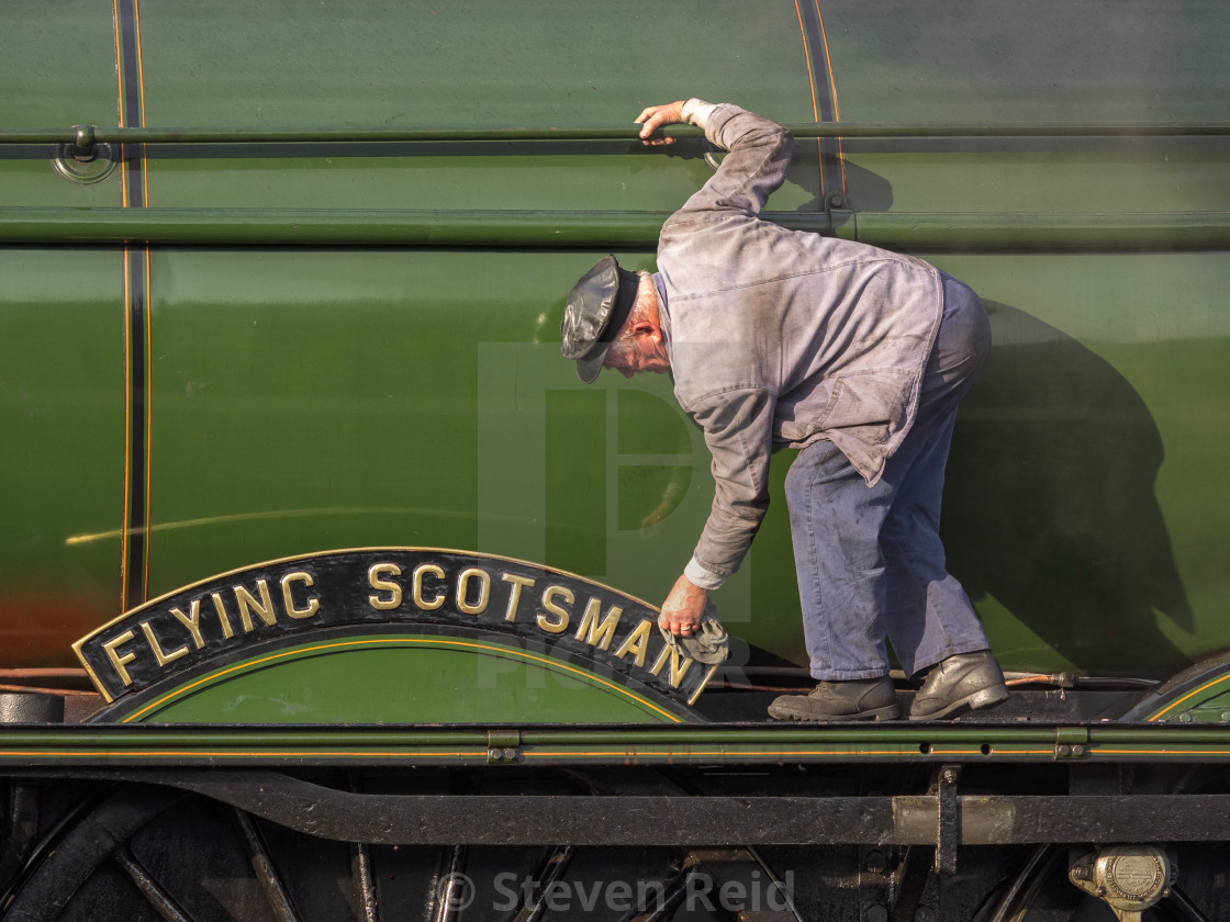 "Polishing the Nameplate" stock image