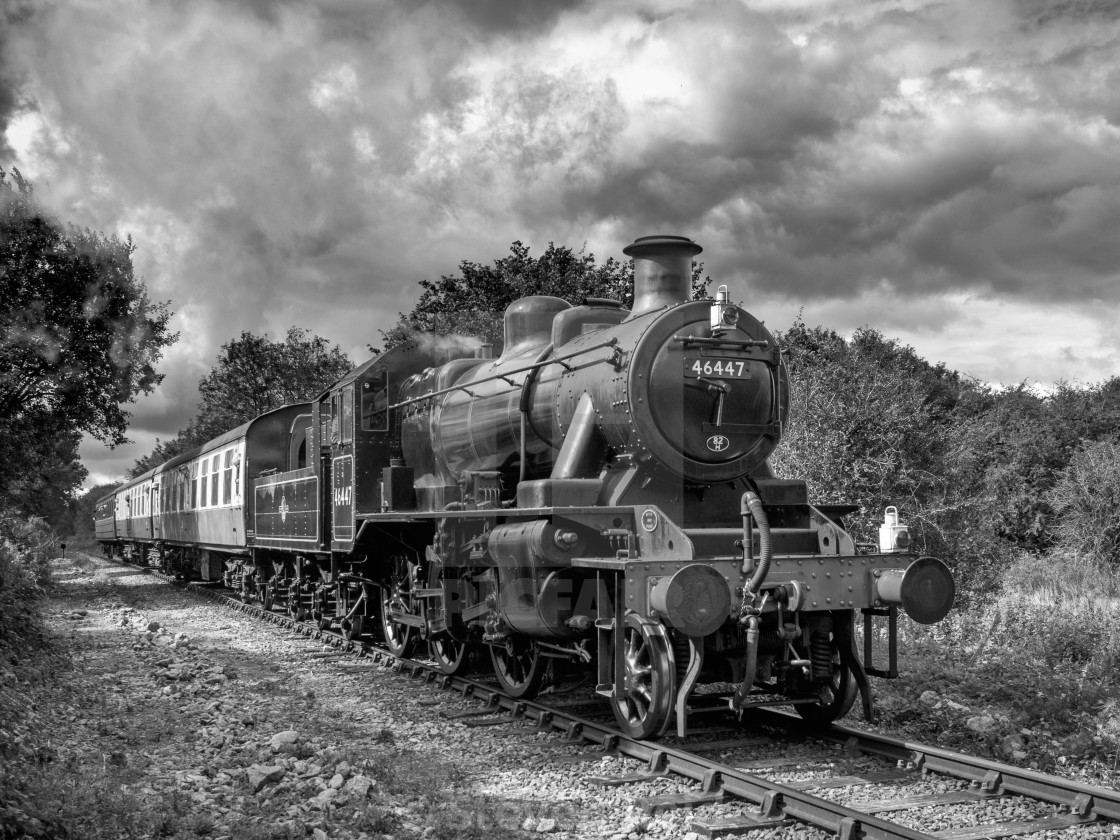 "LMS Ivatt Class 2 2-6-0 No. 46447" stock image