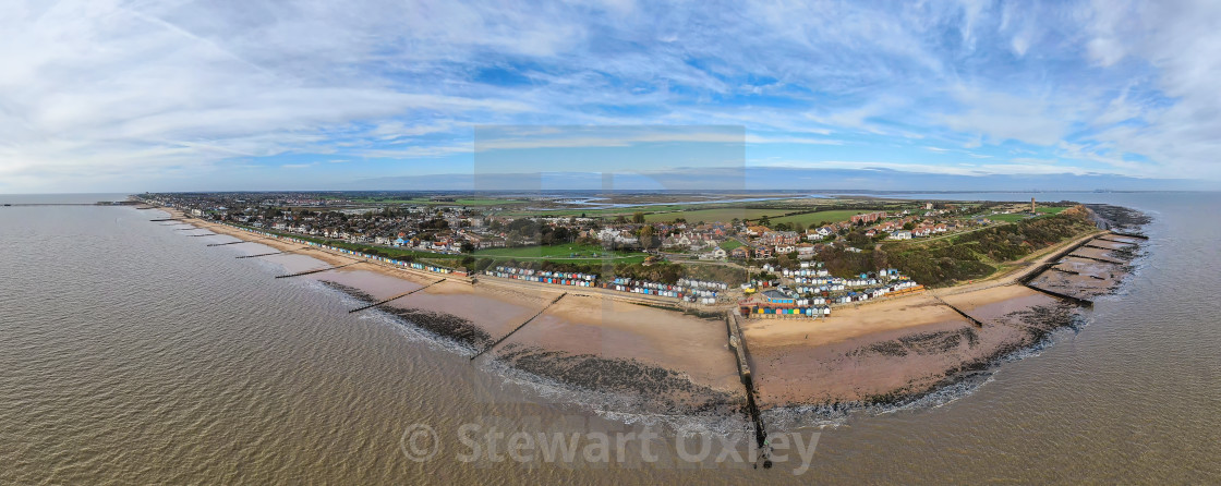 "Walton - Panorama from the Pier to the Naze" stock image