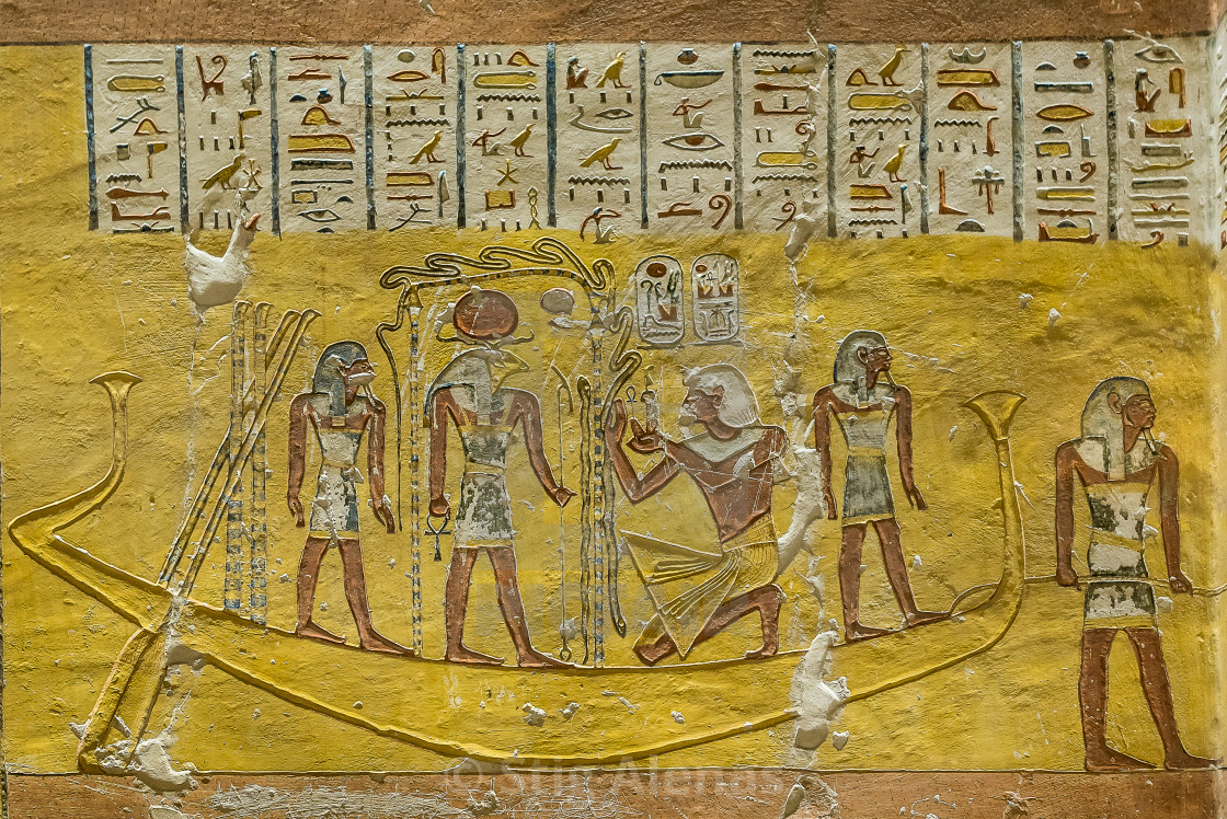 Ancient Egyptian Wall Painting In The Interior Of A Tomb In The License Download Or Print For 10 90 Photos Picfair