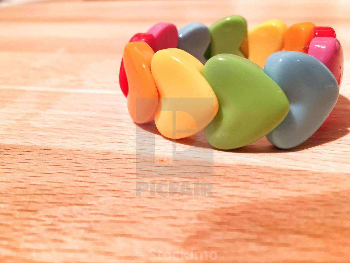 Rainbow Pixelated Heart Friendship Bracelet by QuietMischief on