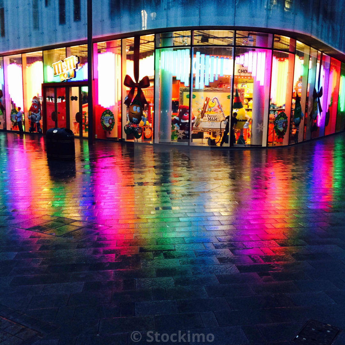 Colourful Rainbow Light Reflection On Ground In Front Of The M Ms Store In Leicester Square Central London License Download Or Print For 31 00 Photos Picfair