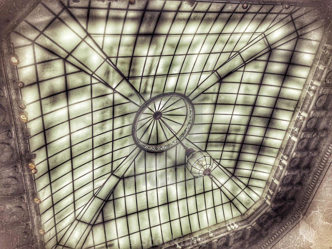 "Glass panel ceiling" stock image