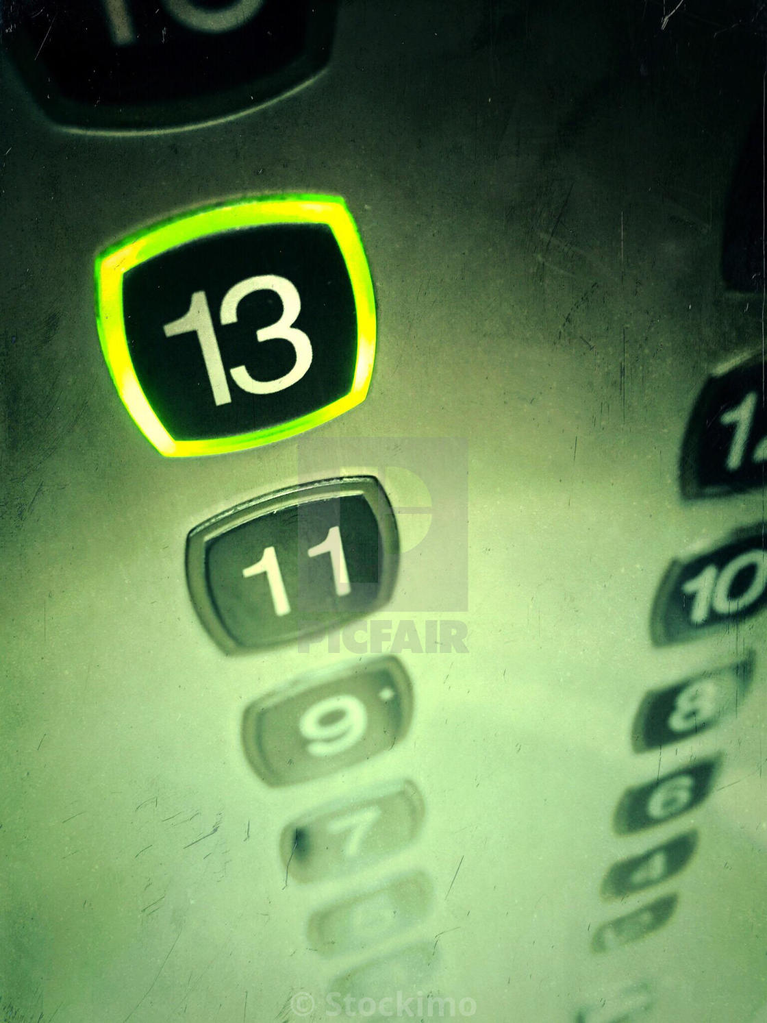 13th Floor Button Pushed In An Elevator License Download Or