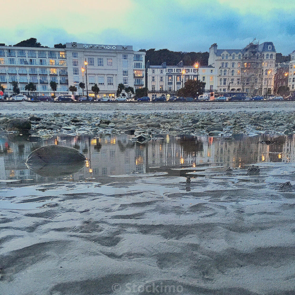 "Waterfront view from beach" stock image