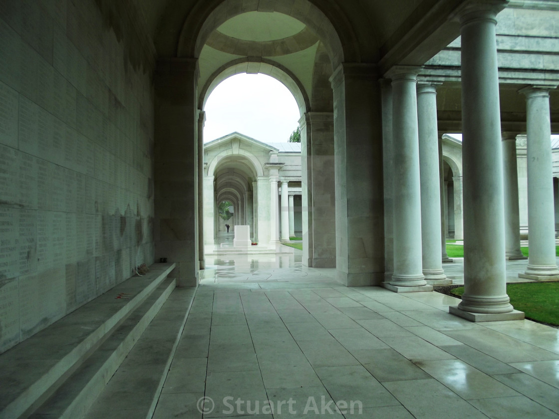 "Bays in the Arras War Memorial" stock image