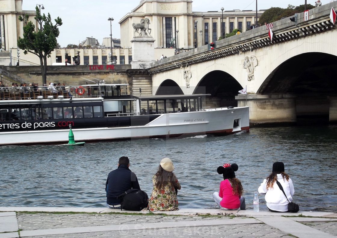 "Embankment in Paris" stock image