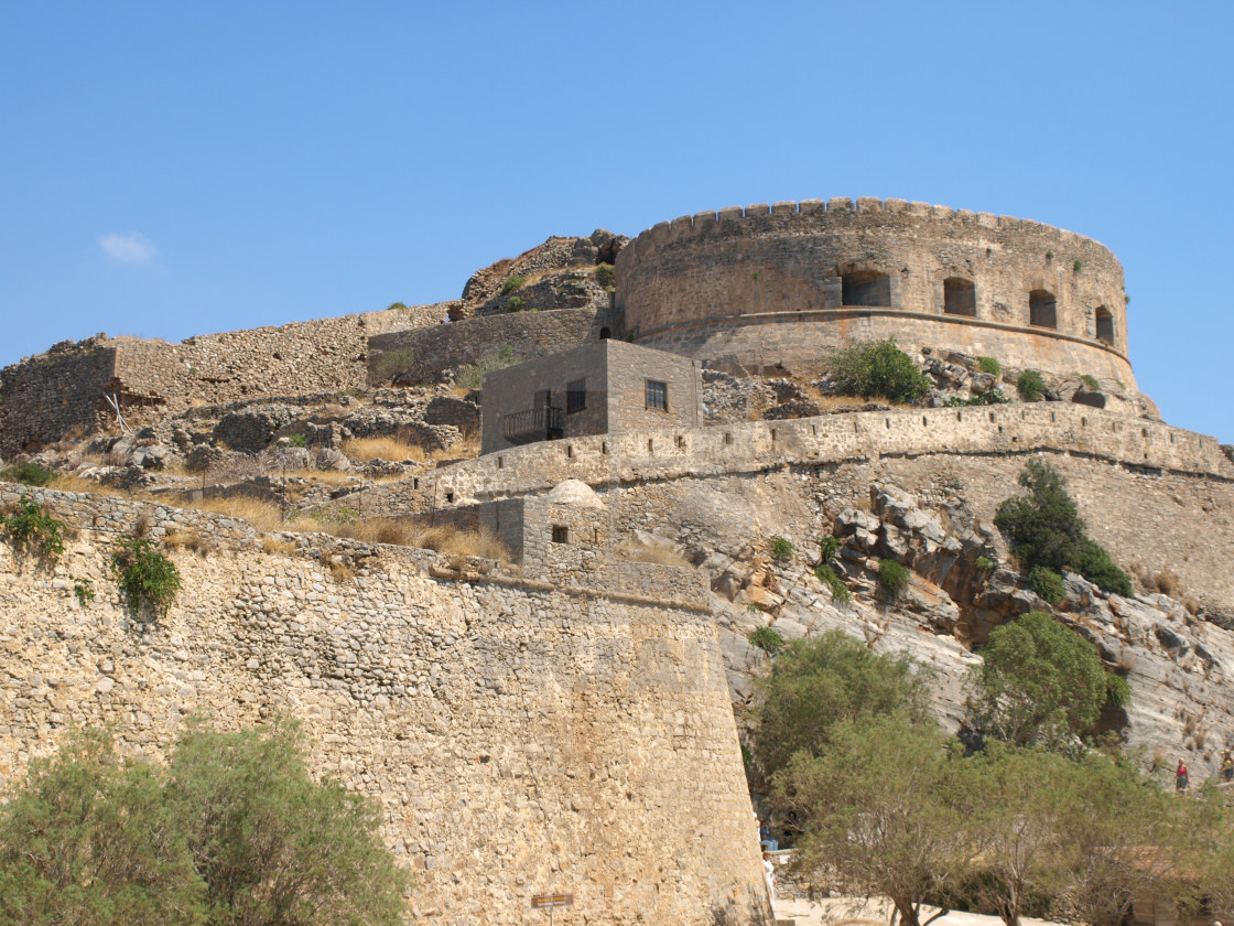 "Spinalonga Citadel Walls" stock image