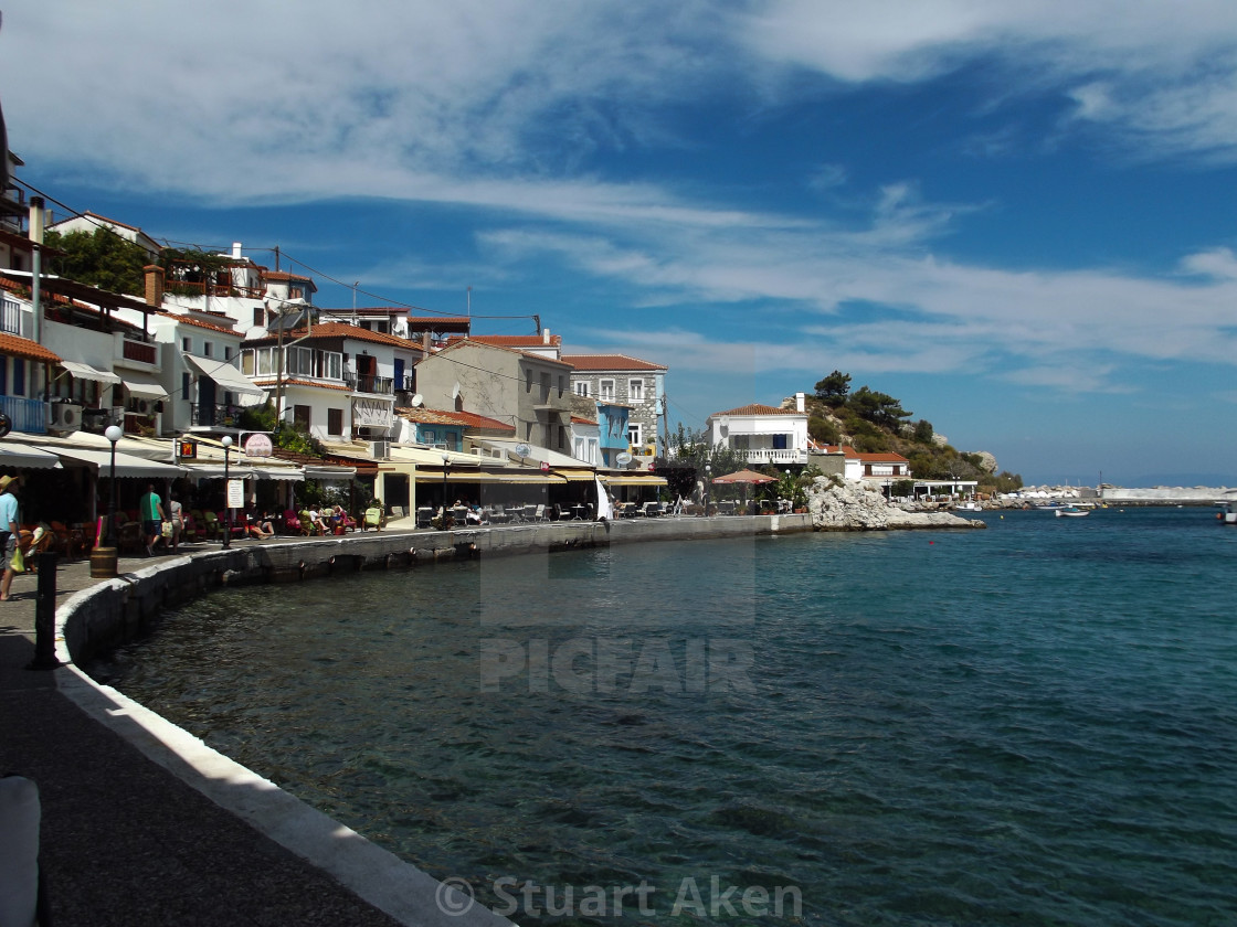 "Harbourside Tavernas" by Stuart Aken - $9.47 "Harbourside Tavernas" stock image