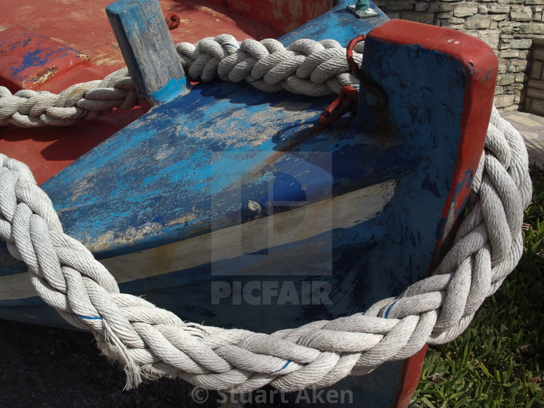 "Rope on a Boat" stock image