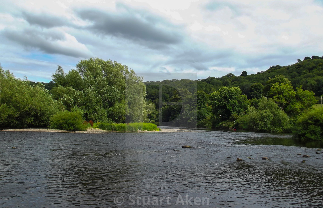 "The River Wye at Lydbrook" stock image