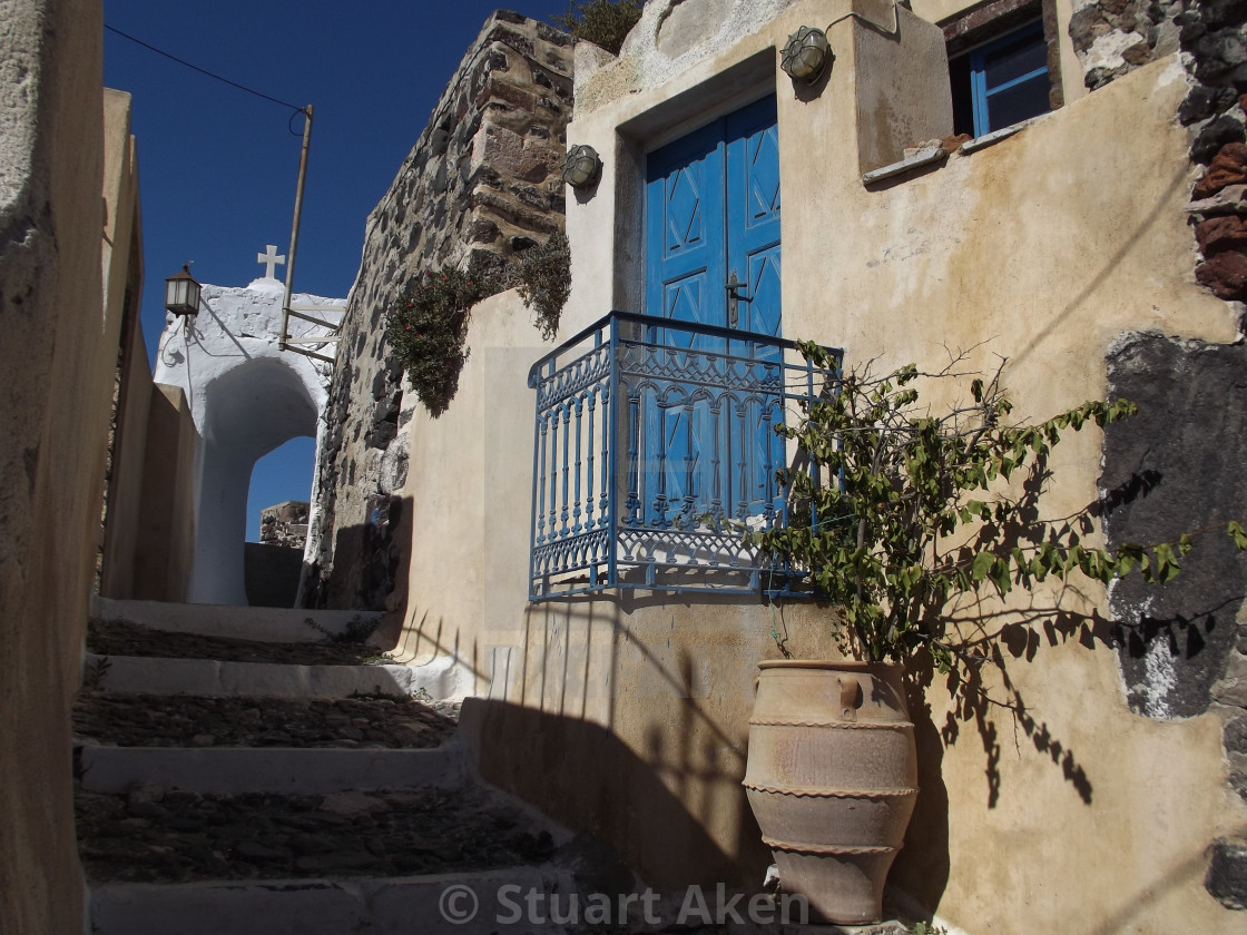 "Santorini Street" stock image