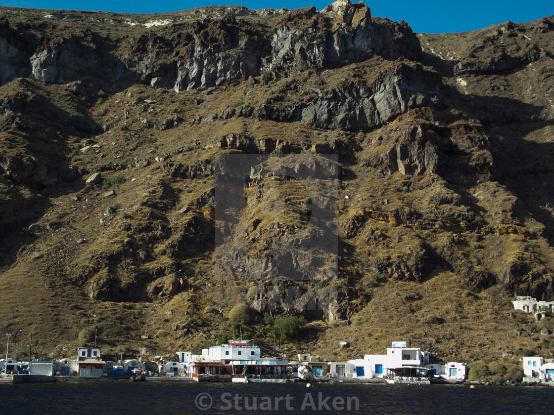 "Under Towering Cliffs" stock image