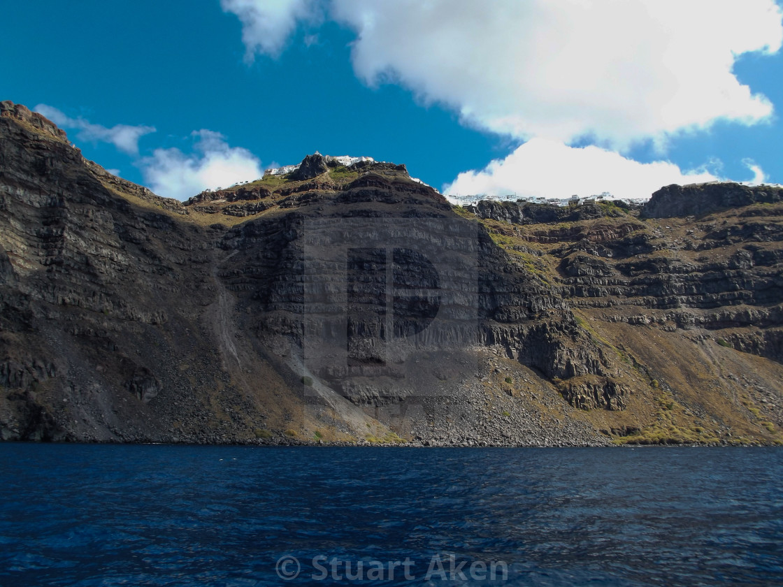 "Santorini Cliffs" stock image