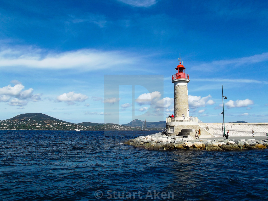 "St Tropez Lighthouse" stock image