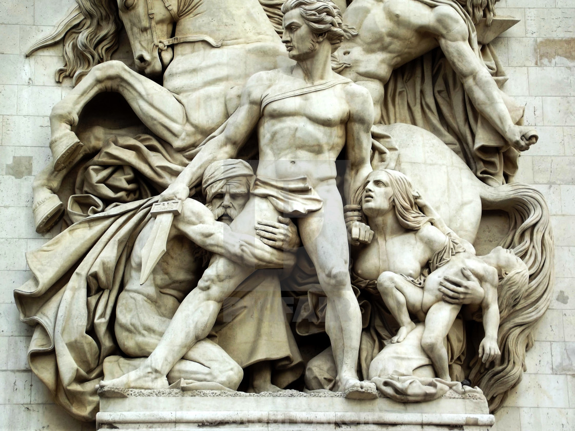 "Arc de Triomph Sculpture Detail" stock image