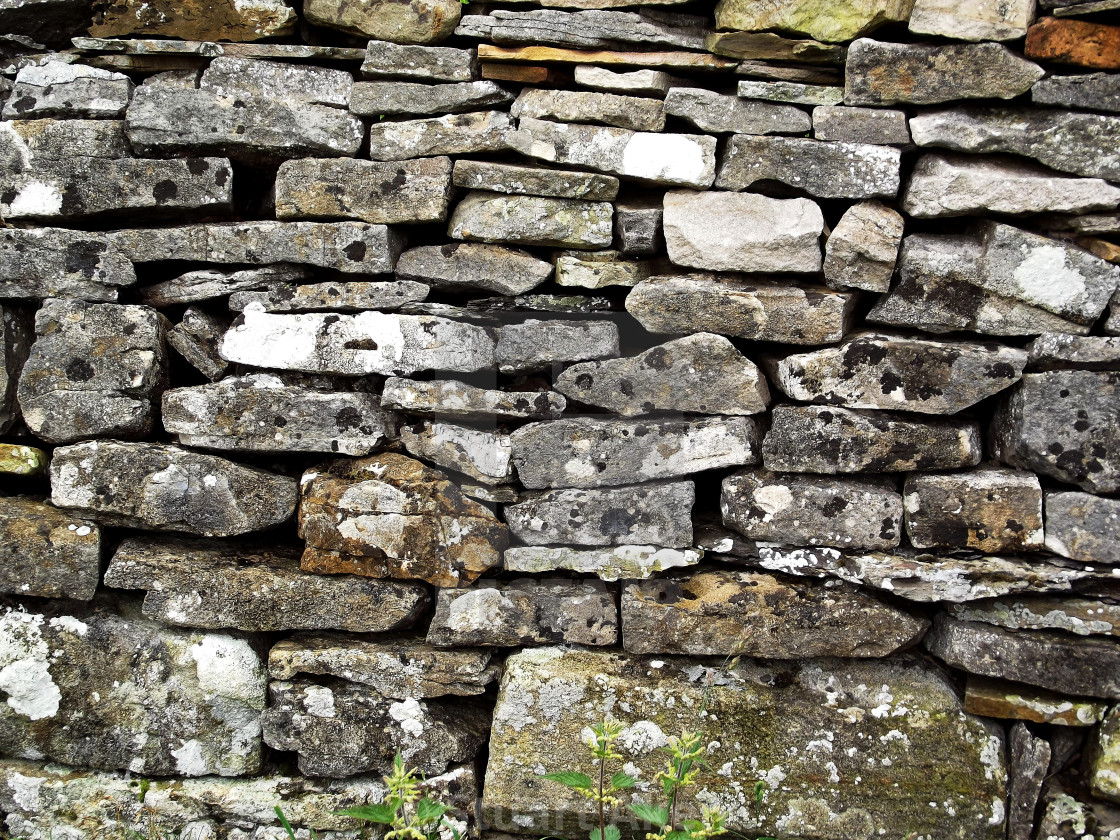 "Dry Stone Wall" stock image