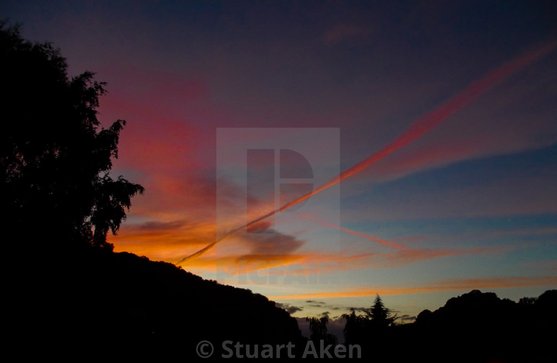 "Vapour Trails" stock image