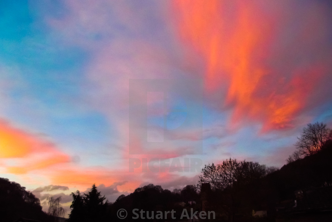 "Red Sky at Night" stock image