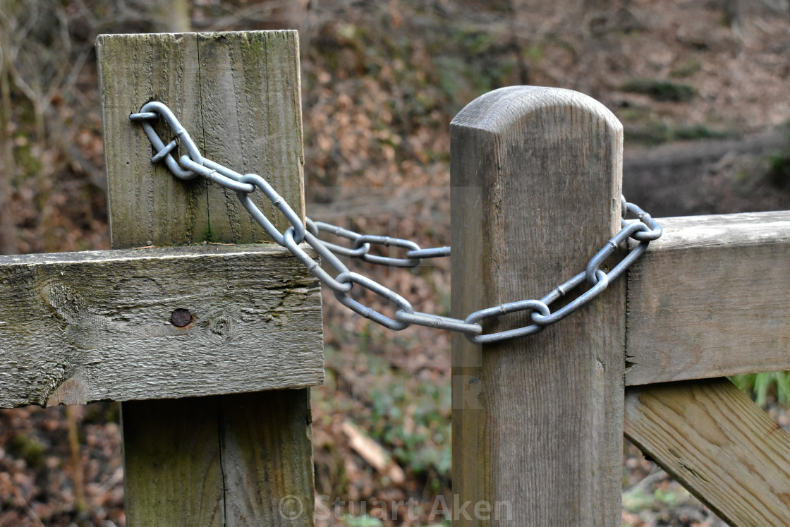 "01 Chained Gate" stock image