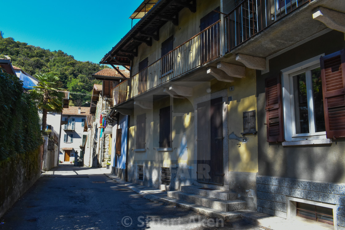 "A Narrow Street in Stresa" stock image