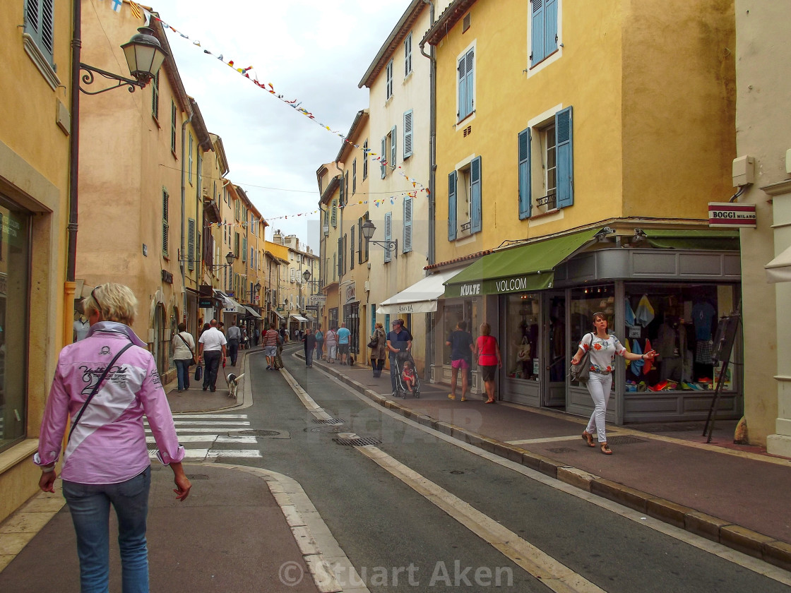 "A Sidestreet in St Tropez" stock image