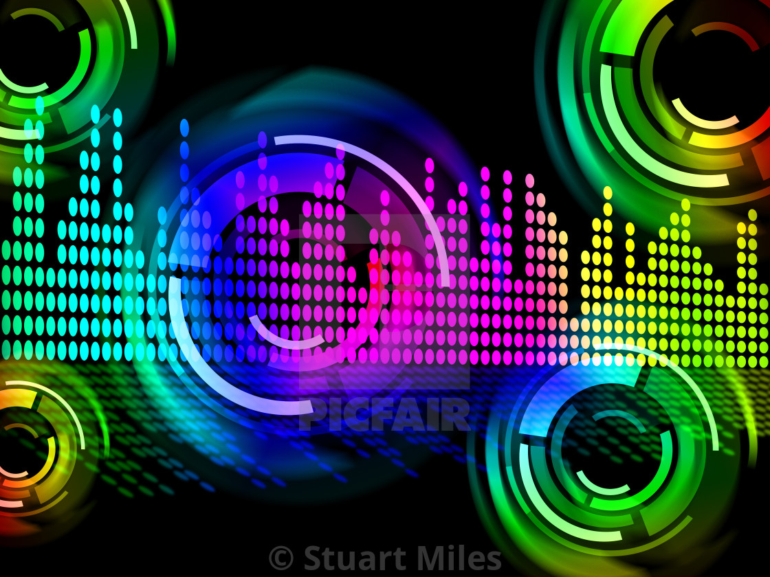 Digital Music Beats Background Means Electronic Music Or Sound Frequency. - download or print for £6.20 Photos | Picfair