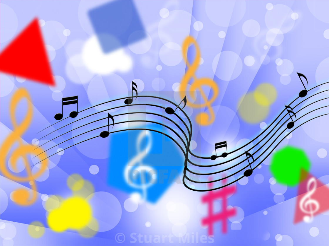 Music Background Shows Song Notes Or Melody. - License, download or print  for £ | Photos | Picfair