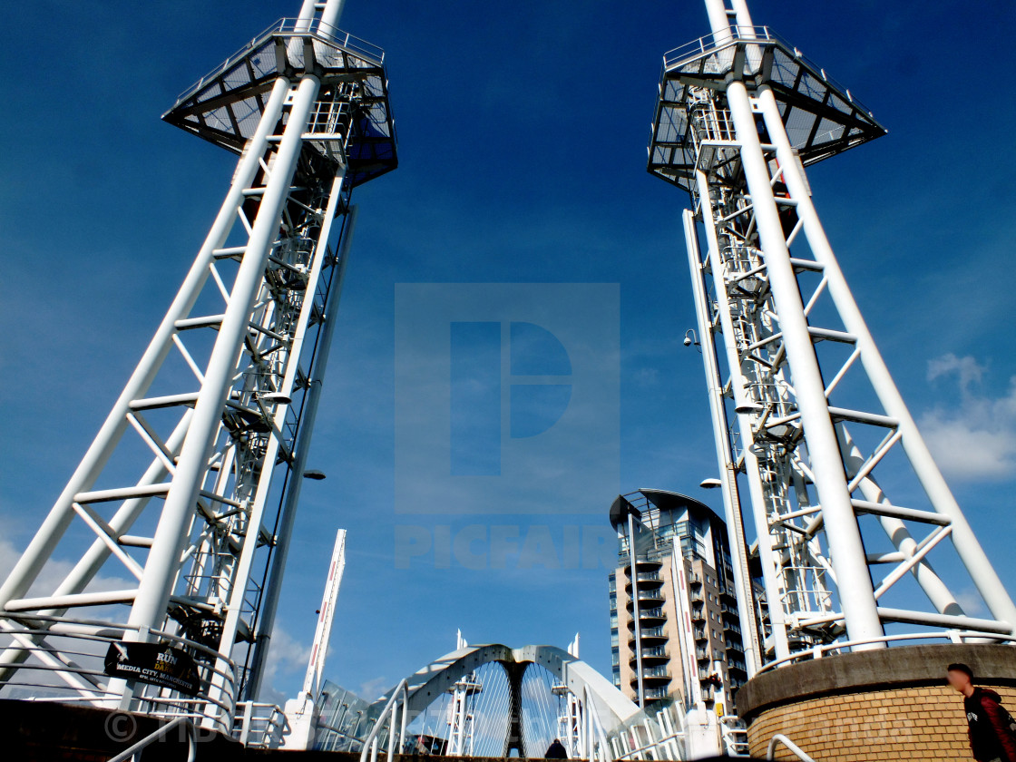 "Footbridge and support columns" stock image