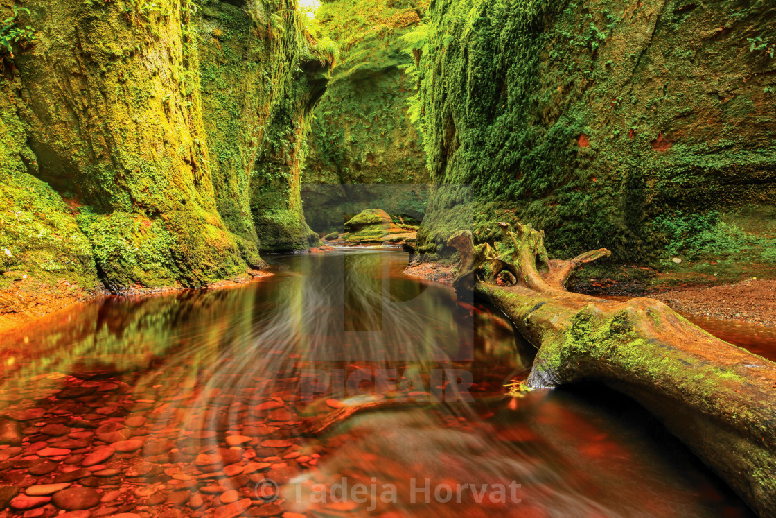 "Finnich Glen, Devils Pulpit" stock image