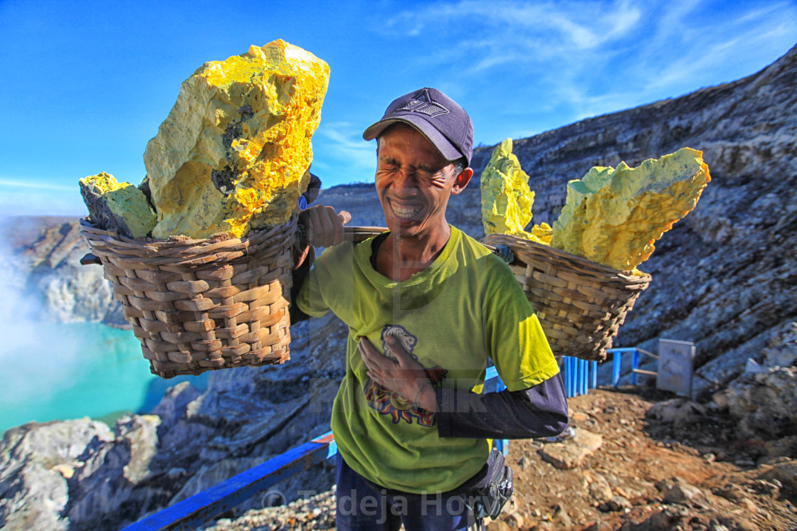 "Sulphur miner" stock image