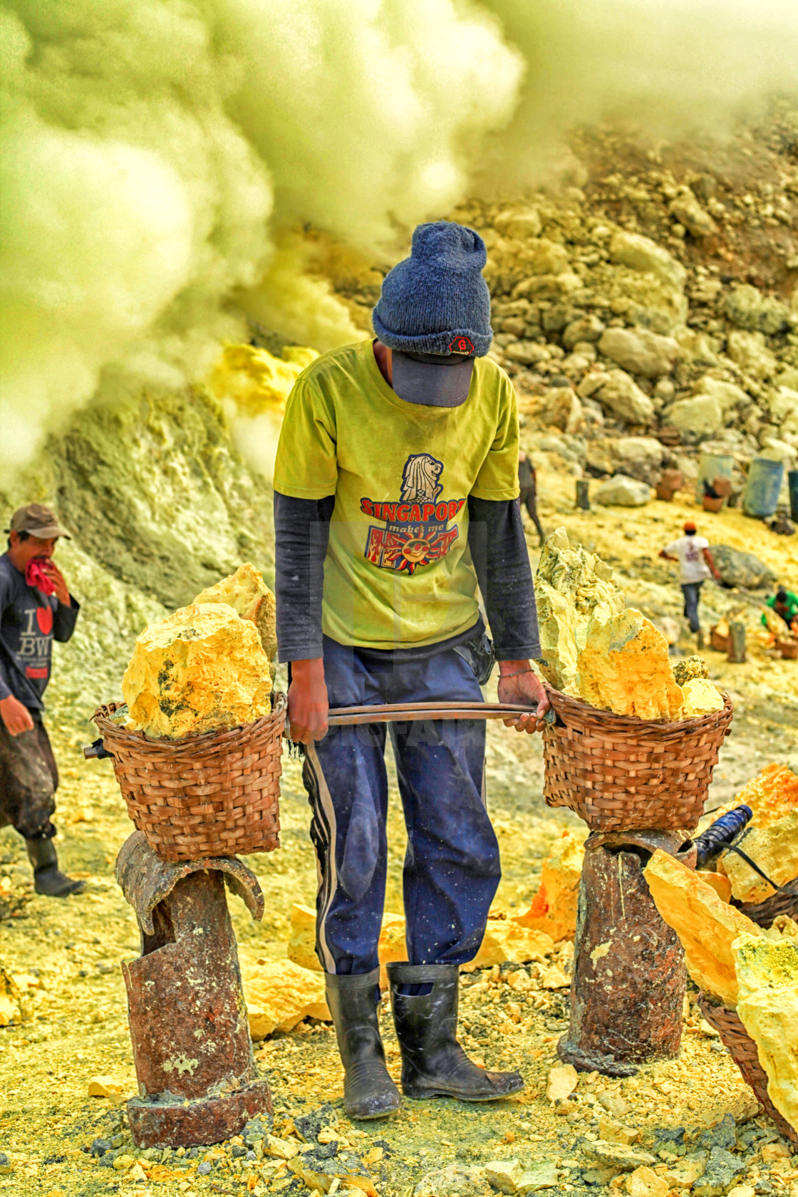 "Sulphur miner" by Tadeja Horvat - $16.29 "Sulphur miner" stock image