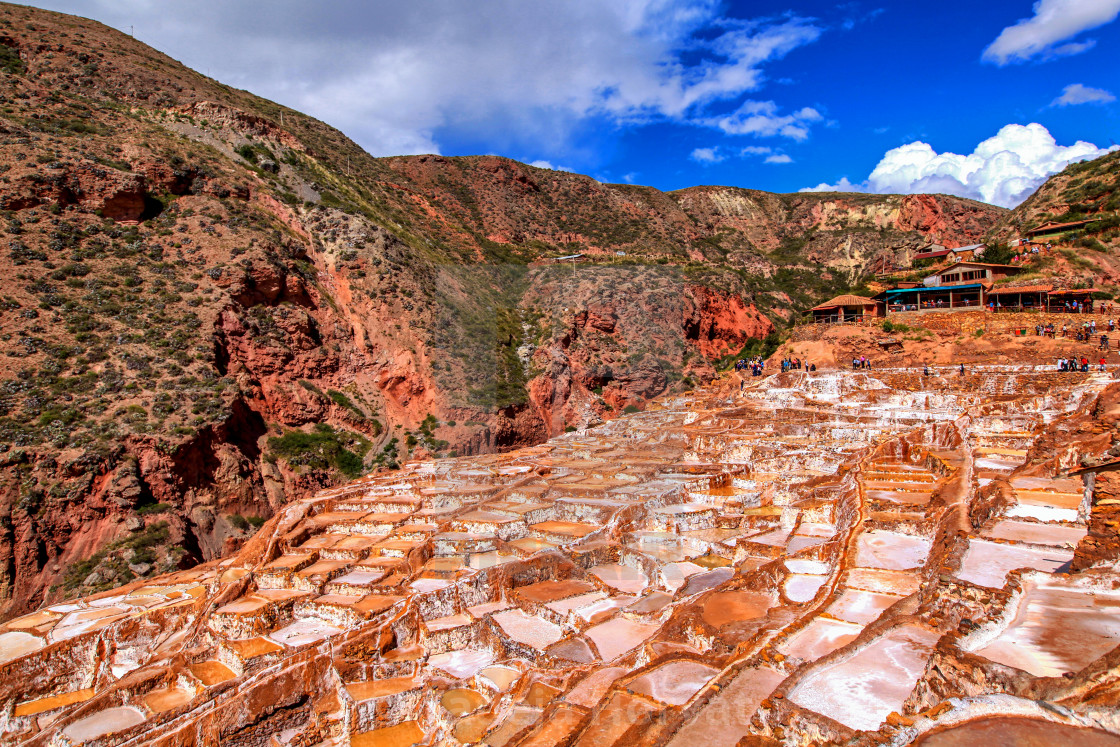 "Salt Pans of Maras" by Tadeja Horvat - $16.15 "Salt Pans of Maras" stock image