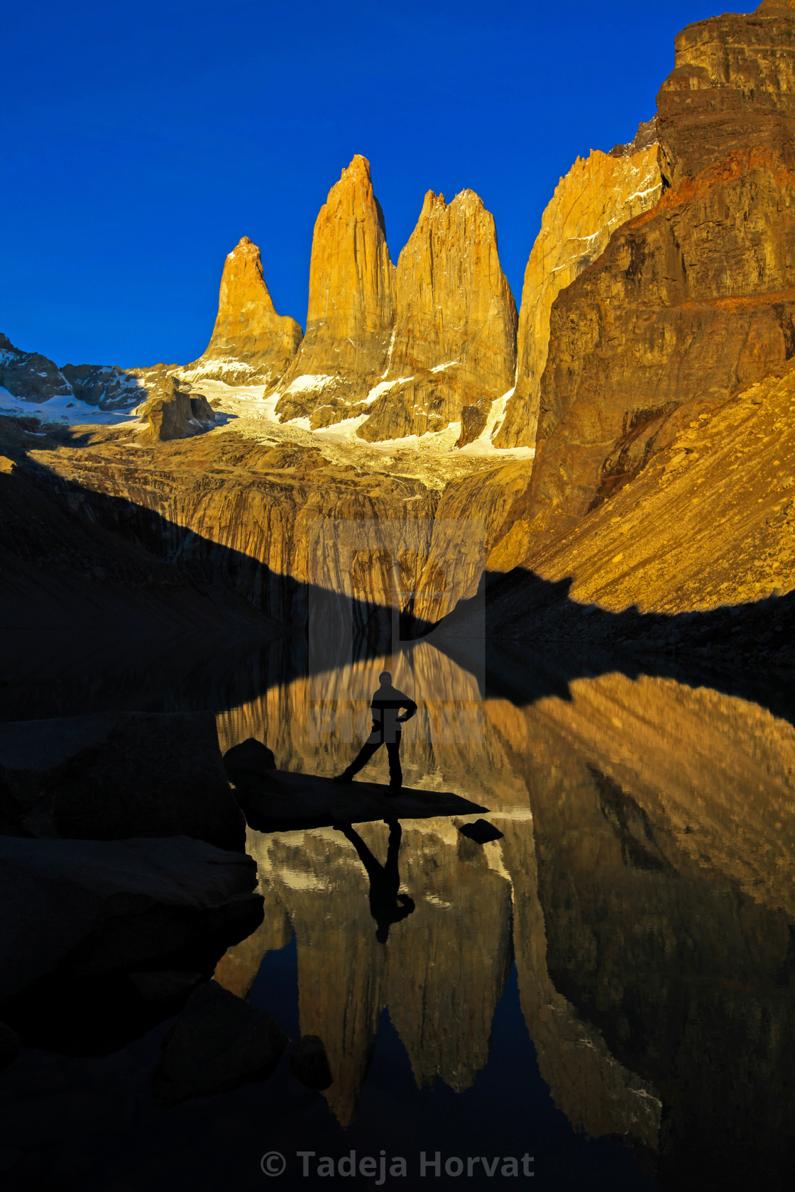 "Las Torres and silhouette" stock image