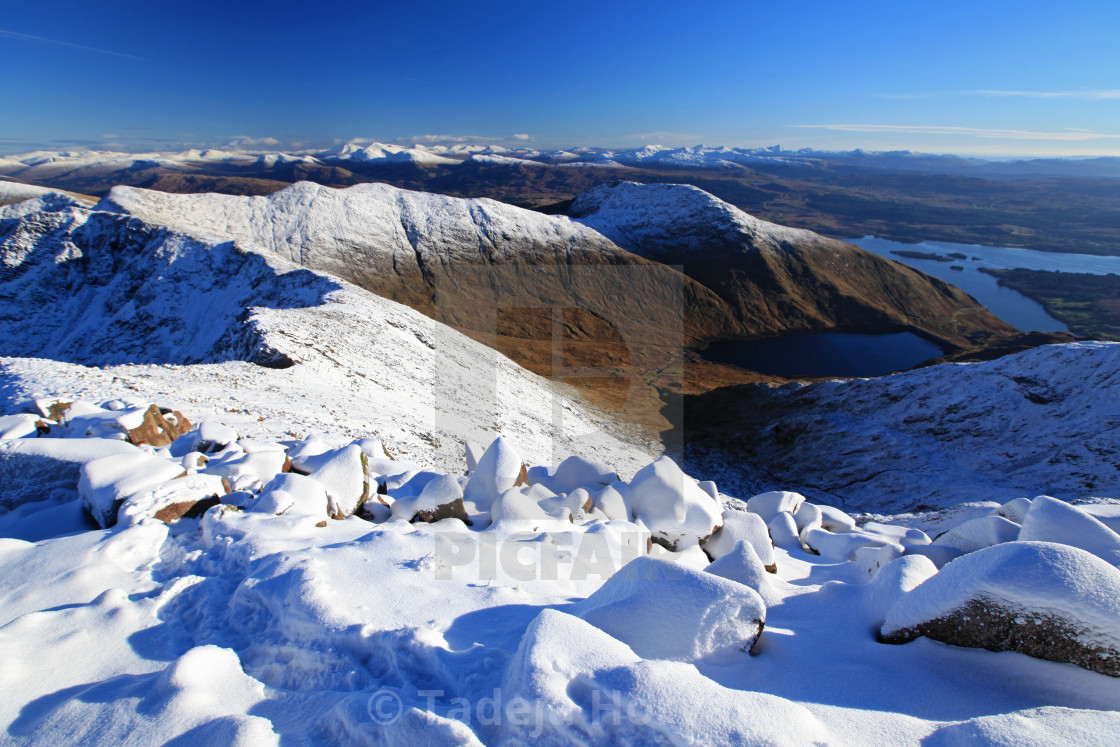 "Winter view from Ben Cruachan summit" by Tadeja Horvat - $15.86 "Winter view from Ben Cruachan summit" stock image